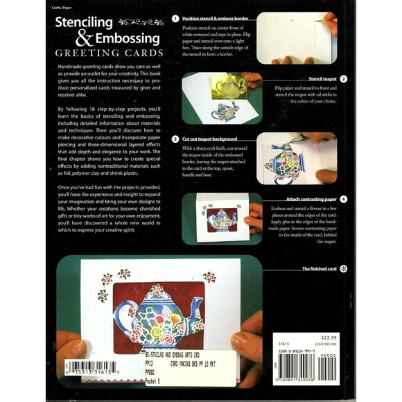 Stenciling and Embossing Greeting Cards Easy to do Projects Paperback 2000 - Picture 2 of 2